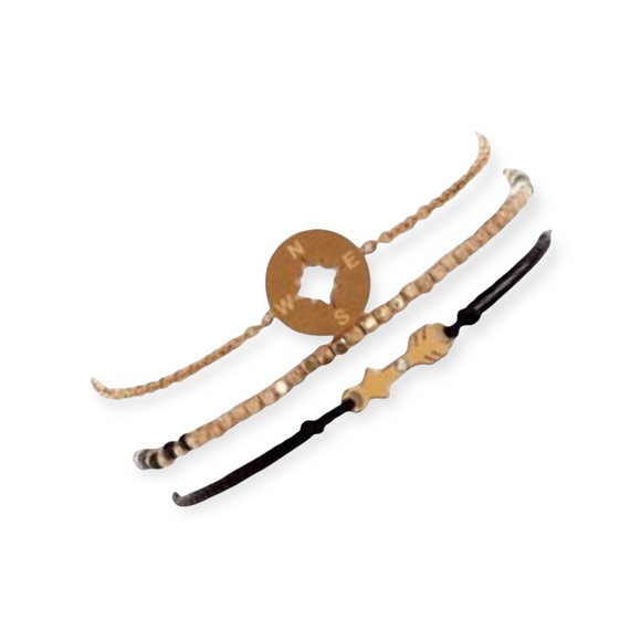 new Loren Olivia ➪ aso Free People FP ➪ 14KGP Boho Arrow Bracelet 3 Piece Set ➪ - Picture 11 of 14